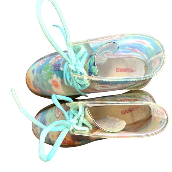 Women's Gossip Floral Paisley Rubber PVC Festival Rain Boots Grunge Size 39 - Picture 6 of 8